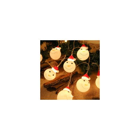 Weihnachtsbeleuchtung (Weihnachtsschneemann, 3 m, 20 Lichter) - Crezuo