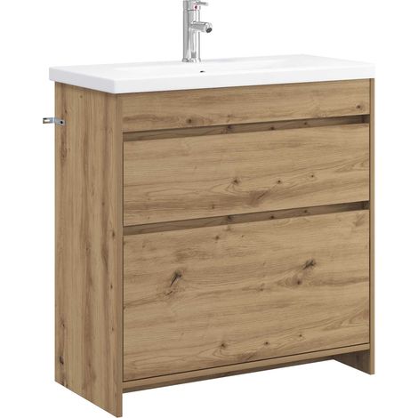 Set di mobili per il bagno Rovere Artigianale 81 x 40 x 84,5 cm vidaXL (1/5)