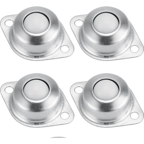 4 roulettes à billes pour petits meubles, roulettes à billes pour meubles lourds avec 2 trous de fixation, matériel de transport. (1/5)