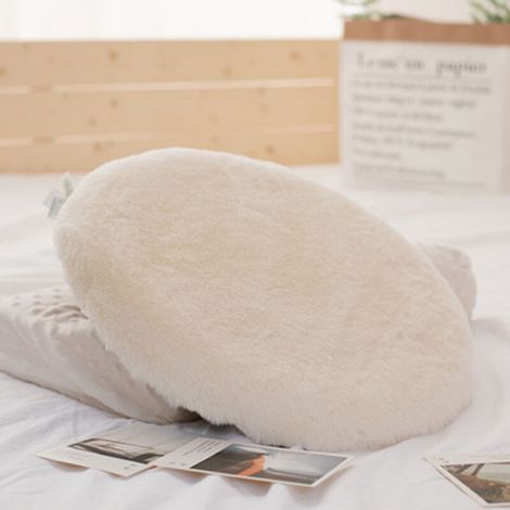 VURAHOME - Galette de chaise Fourrure artificielle eponge a memoire Doux et confortable Amovible 40 x 40 cm (1/5)