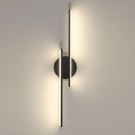 Applique Murale Intérieure 24W, Noir, 4500K Blanc Neutre, 60cm (1/5)