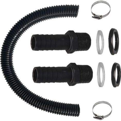 Kit de raccordement pour récupérateur d'eau de pluie comprenant un tuyau de raccordement -- (1/5)