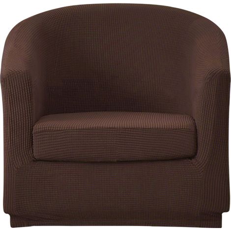 Juego de dos fundas de poliéster para sillones, incluyendo una funda para el cojín del asiento.