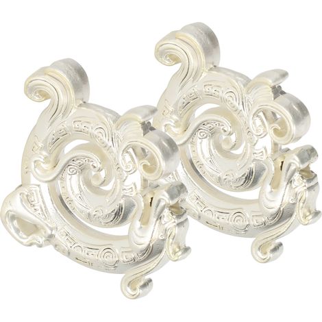 Un ensemble de deux brûleurs d'encens en bois de santal, brûleurs d'encens en alliage et ornements en forme de dragon, adaptés à la méditation et au yoga (argent). (1/5)