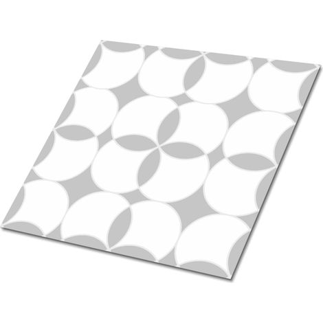 Carreaux autocollants PVC, Carrelage PVC adhésif - 30x30cm - Kit de 9 - Cercles Géométriques, Stickers carrelage carreaux (1/5)