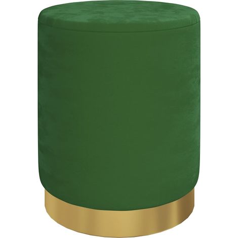 vidaXL Taburete redondo verde terciopelo 31 x 37 cm (1/2)