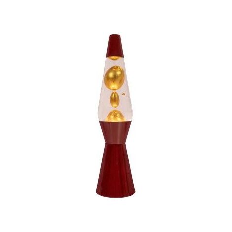 Lampada Lava Bullet Granato e Oro 26x11x20.5cm Fisura