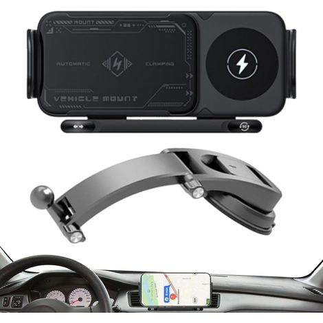 Support de téléphone portable pour grille d'aération de voiture - Support de téléphone portable réglable pour voiture - Chargeur de voiture sans fil robuste SOP (1/5)