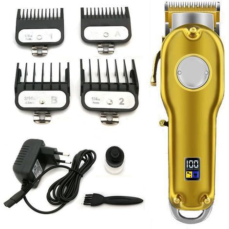 Tondeuse électrique professionnelle en acier au carbone, coupe-cheveux rechargeable direct 3,6V, prise UE, portable et puissante (1/5)