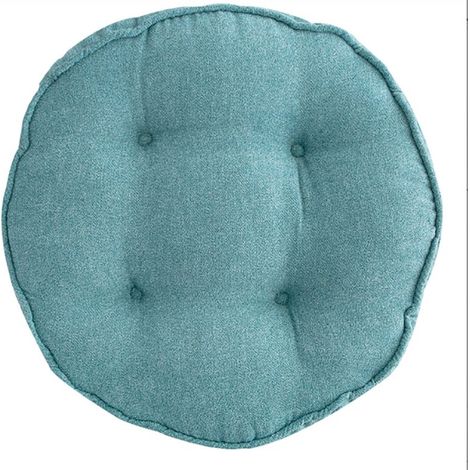 Tigrezy Weiche Stuhlpolster, 45,7 cm Durchmesser, super bequem, dick, einfarbig, rundes Sitzkissen für Küche, Esszimmer, Bürostühle (blau, 45,7 x 45,7 cm)