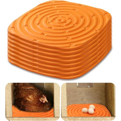 Lot de 8 tapis de nichoir pour poules, tapis de nidification, lavables, convient pour pigeons, canards et autres petits animaux à fourrure (1/5)