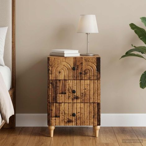 vidaXL Armadio da Notte con cassetto Legno antico 43x 41 x 66,5 (1/5)