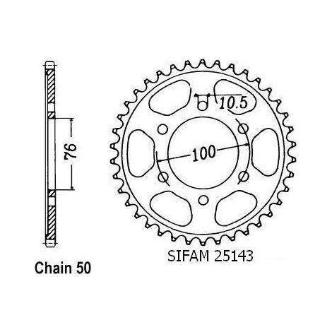 Couronne Acier Suzuki - 530 - 45 Dents - Made in Germany