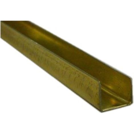Omge Art 207 Rail de rail de 2 m en acier plaquA  laiton pour portes coulissantes
