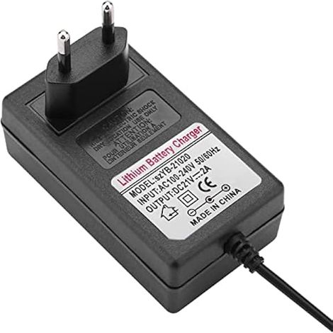 Akozon Adaptateur Secteur, AC 100-240V DC 21V 2A Adaptateur d'alimentation de Chargeur sûre Chargeur Batterie au Lithium-ION Prise UE Lithium-ION LED pour Phare Voiture (1/5)