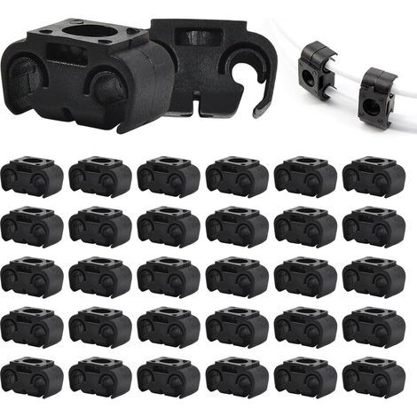 Confezione da 30 fascette per tubo freno auto - 811611797, doppia fascetta in plastica per tubo freno, 4,75 mm - 5,0 mm, accessori per auto, nere (1/5)