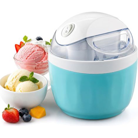 Machine à glace électrique personnelle avec couvercle à verrouillage facile, mini bol de congélation pour crème glacée maison, yaourt glacé et sorbet, appareil de cuisine compact 17 oz (1/5)