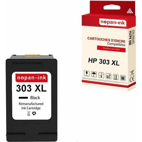 NOPAN-INK - Cartouche compatible x1 pour imprimante HP Tango Envy Photo série 6200, 6230 et 6232 (T6N04AE), noire. (1/3)