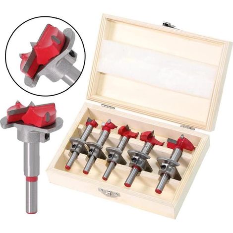 Bohrer, 5-teiliges Set mit verstellbaren Bohrern (15–35 mm), Cem