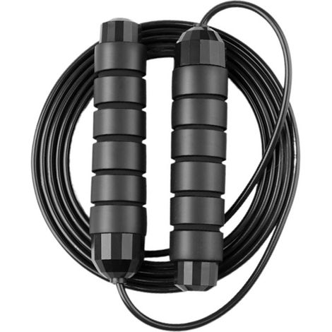 Corde à Sauter - Câble en Acier Réglable - Poignées en Mousse Ergonomiques - Pour Adultes et Enfants - 1 Pièce (1/5)