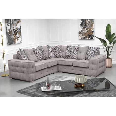 Luxury Erith Corner Sofa - Brown