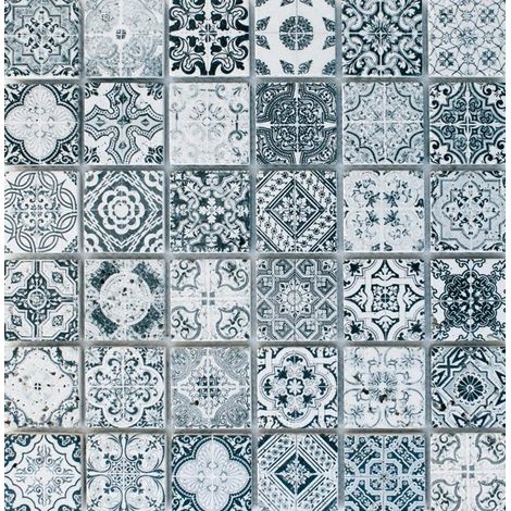 Mosaïque Travertin Décoré Meknes 48x48mm