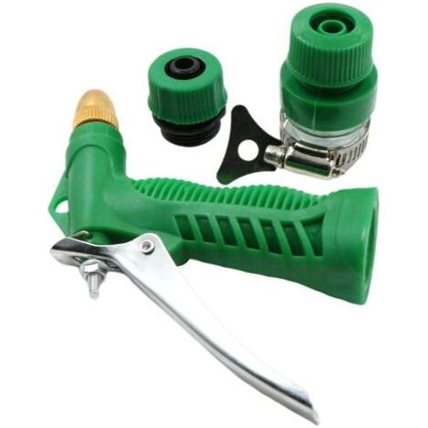 Pistolet à eau pulvérisateur jardin douche à main eau haute pression bouton réglable contrôle facile lavage de voiture agriculture irrigation arrosage des animaux (vert) (1/5)