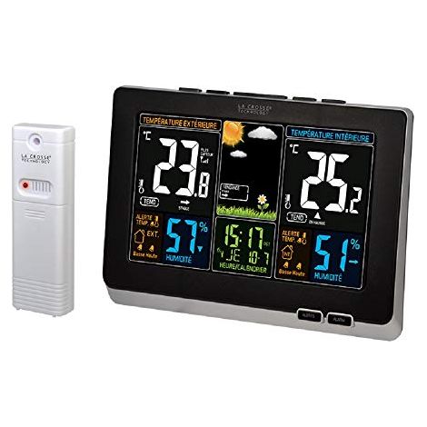 La Crosse Technology WS6828-BLA - Stazione Meteo con Schermo a Colori, Colore: Nero (1/3)