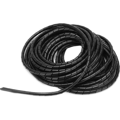 Spiralkabel-Organizer, flexibel, schwarz, Φ8mm, 10 Meter, für Verkabelung (1/5)