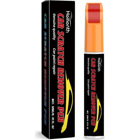 Stylo de retouche peinture HOMONTH pour réparer les rayures de peinture automobile, 12 ml, rouge. (1/5)