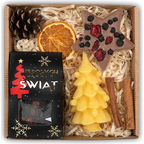 Geschenk zum Nikolaustag: Tee, Schokolade, Kerze, Green Touch (1/5)