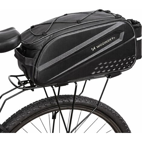 Sacoche de vélo pour coffre avec longue bandoulière - noire (1/5)