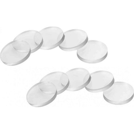 Schutzgleiter für Glastische, 20 mm rund, transparent, rutschfest, aus selbstklebendem Gummi, für Glastische (50 Stück) DXH (1/5)