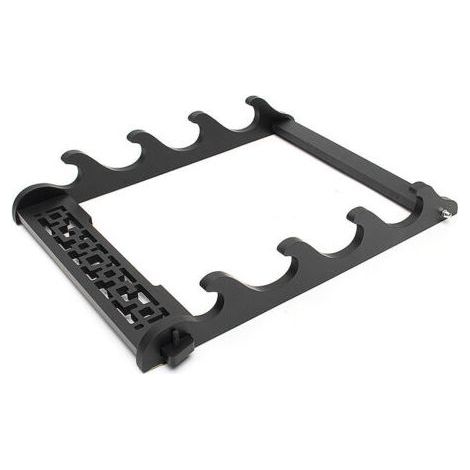 Support mural à 4 niveaux Samurai Katana Sword Stand Holder Hanger Bracket Rack Black Fir High Density Board LAVENTE-Chrom (1/5)