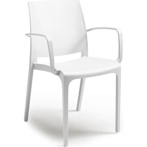 SEDIA IN POLIPROPILENE 'VOLGA ARMCHAIR' bianca