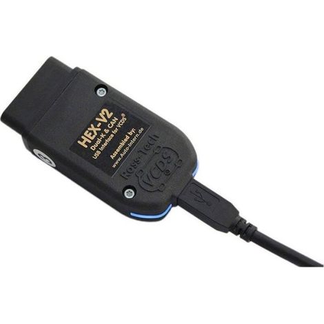 – Câble de diagnostic HEX V2 VCDS VAG COM 25.3 – Compatible VW/Audi/Skoda/Seat jusqu'en 2017 – Accès modules via connexion CAN (1/4)