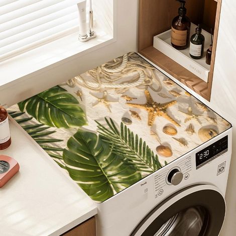 1 Housse De Machine À Laver,60x60 Cm,Tapis Antidérapant,Terre De Diatomée,Pour Lave-Linge,Sèche-Linge,Cuisine