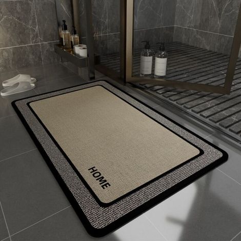 Ede Seattle - Style B - Terre de diatomées rectangulaire 4060cm Les tapis de sol en terre de diatomées sont faciles à nettoyer et conviennent aux salles de bains, toilettes et sanitaires. Ils sont rés (1/5)