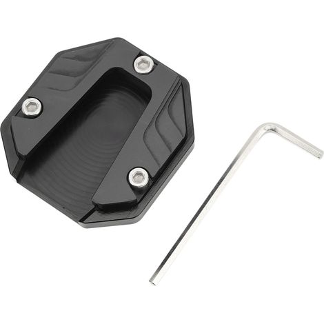 Support de plaque de béquille latérale de moto accessoire de Support de plaque de béquille haute résistance noir (1/5)
