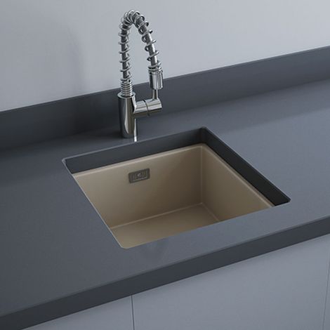 RAK Silvia Drop in Kitchen Sink 450mm L x 475mm W - Matt Cappuccino (1/2)