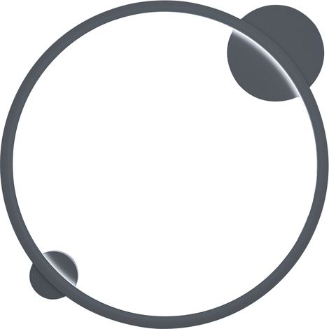Plafonnier-applique anneau LED noir Milagro Saturno 25W (1/5)