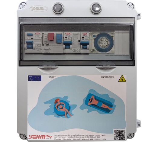 Cuadro eléctrico piscina Tosun 2CV apto clorador sin transformador (1/2)