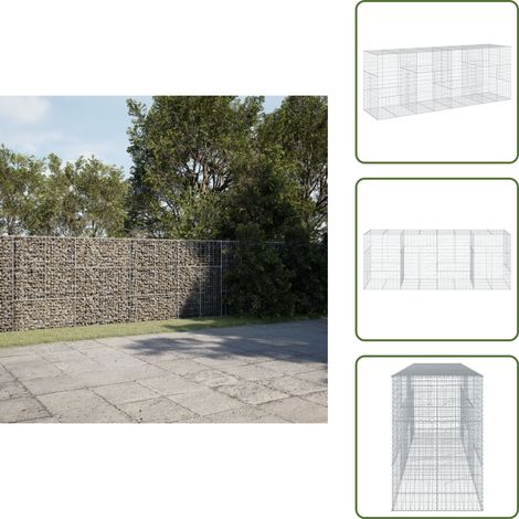 Gabione mit Deckel 400x100x150 cm Verzinktes Eisen - Gabionenkorb - Gabionenkörbe - Steinkorb - Steingabione (1/5)