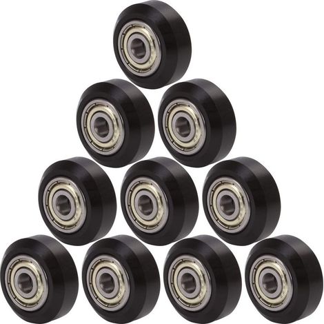 [10 pcs] 3D Imprimante Modèles Poulie V-slot POM Poulie En Plastique Modèles Roulements à Billes V Roulement Poulie Passive roues Roulantes (1/5)