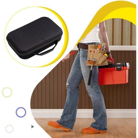 Bolsa de herramientas de tela de 27x22x7cm, organizador vacío con cremallera, bolsa de transporte reutilizable con cremallera, funda protectora para exteriores, color negro, talla S.