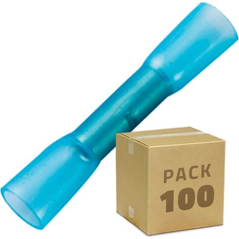 Pack 100 Unidades Terminal de Empalme Termoretráctil BHT 2 Azul (1/3)