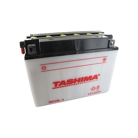 Batería de Plomo Tashima Reforzada para Tractor y Utilitario 12V, 20A. L: 205, L: 90, H: 162 mm, + a la Derecha. (entregada con Ácido)