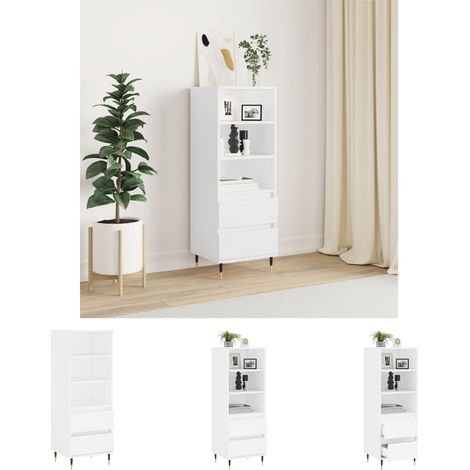 The Living Store Highboard Weiß 40x36x110 cm Holzwerkstoff -  Sideboards (1/5)