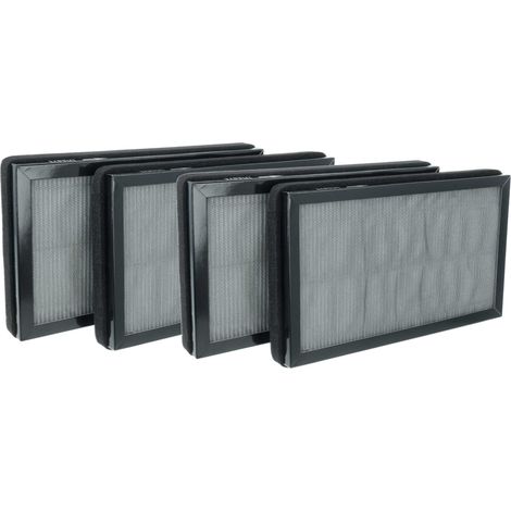 vhbw 4x Aktivkohlefilter Ersatz für Kärcher 2.863-056.0 für Luftreiniger - H13 Luftfilter Schwarz