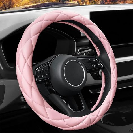 Lenkradbezug aus weichem Mikrofaserleder, universell, 38 cm, rutschfest, für Pkw, Limousinen, SUVs, Vans, Lkw, für Frauen und Mädchen (1/5)